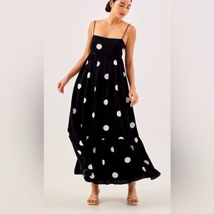 Love Bonito Polka Dot Maxi Babydoll Dress w Pockets